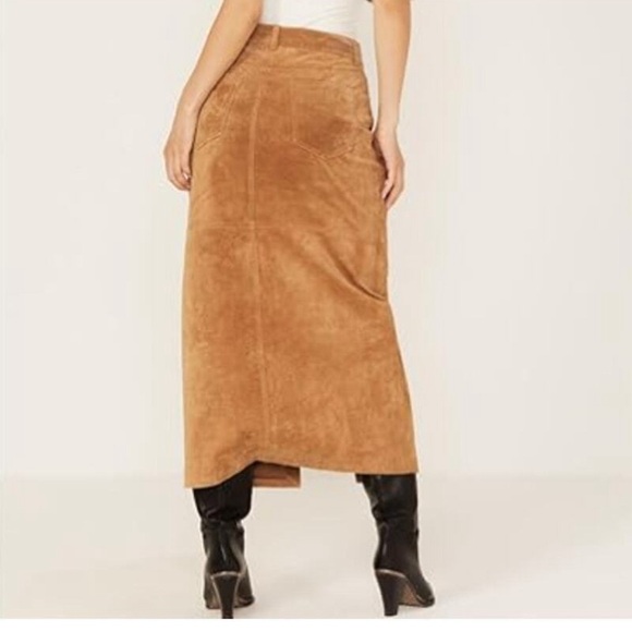BLANK NYC real suede midi skirt size 25 NWT - Picture 2 of 7